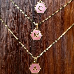 Stainless steel initial necklace